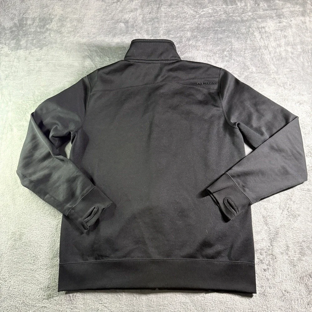 Oakley Fleece Lined Full Zip Track Jacket Mens Medium Black